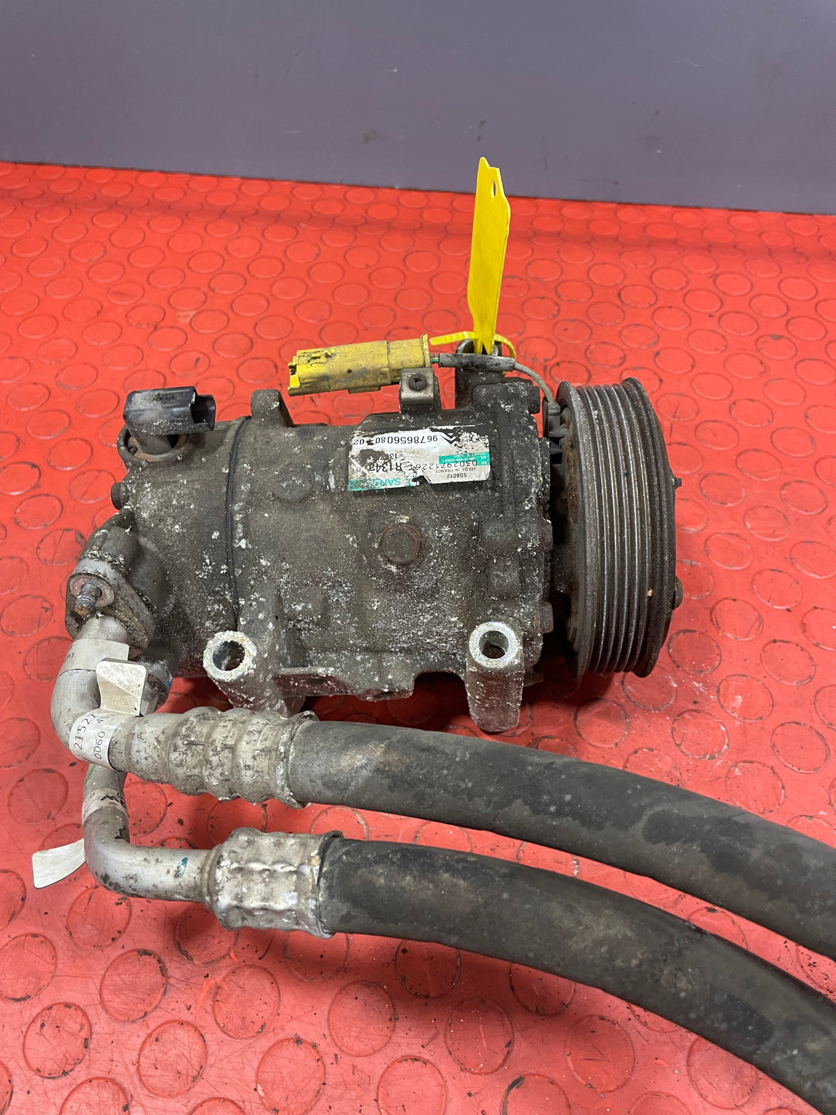 Citroen Berlingo/Peugeot Partner AIR CONDITIONING PUMP W/ HOSE (2Pin) 2011-2018 P/N 9678656080 - 7