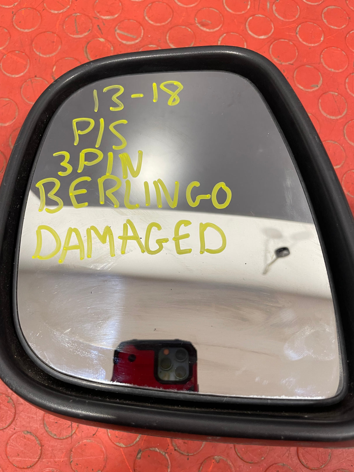 **DAMAGED** Citroen Berlingo/Peugeot Partner WING MIRROR Passengers Side 3 PIN 2013-2018 P/N 232636103 - 8