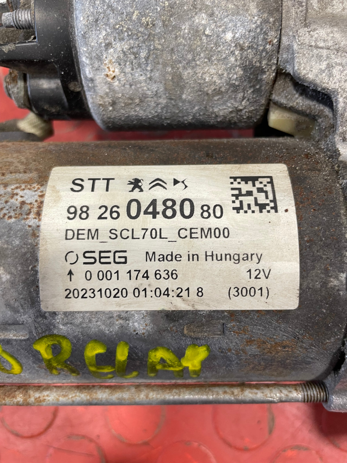 Citroen Relay/Peugeot Boxer/Fiat Ducato STARTER MOTOR 6 Speed 2.0 2016-2024 P/N 9826048080
