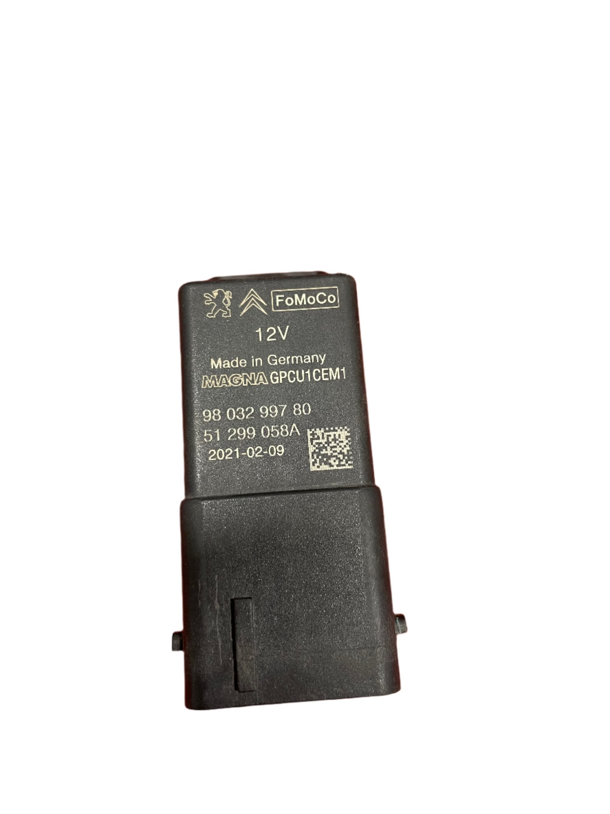 Peugeot Partner/Citroen Berlingo/Vauxhall Combo/Toyota Proace City GLOW PLUG RELAY MODULE 2019-2024 P/N 9803299780
