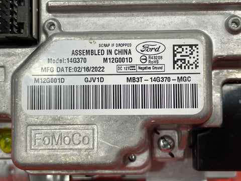 Ford Ranger GPS NAVIGATION CONTROL UNIT 2022 (SMALL MARK ON SCREEN. SEE PICTURES) RADIO P/N MB3T14G370MGC