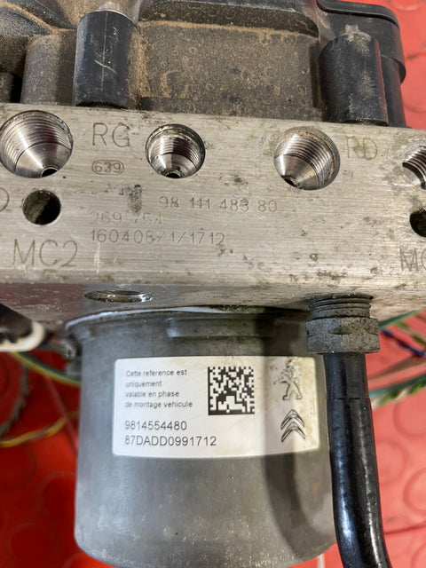 Citroen Berlingo/Peugeot Partner ABS PUMP MODULE 2016-2018 P/N 9811148380