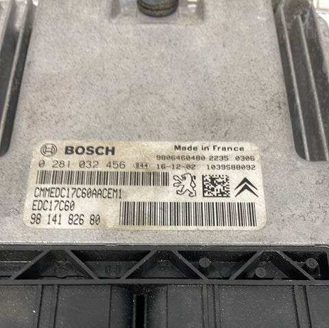 Citroen Berlingo/Peugeot Partner 2016 1.6 HDI ENGINE ECU With Key P/N 9814182680
