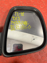 Citroen Berlingo/Peugeot Partner WING MIRROR Manual Driver Side 2 PIN 2013-2018 P/N 96777525XT