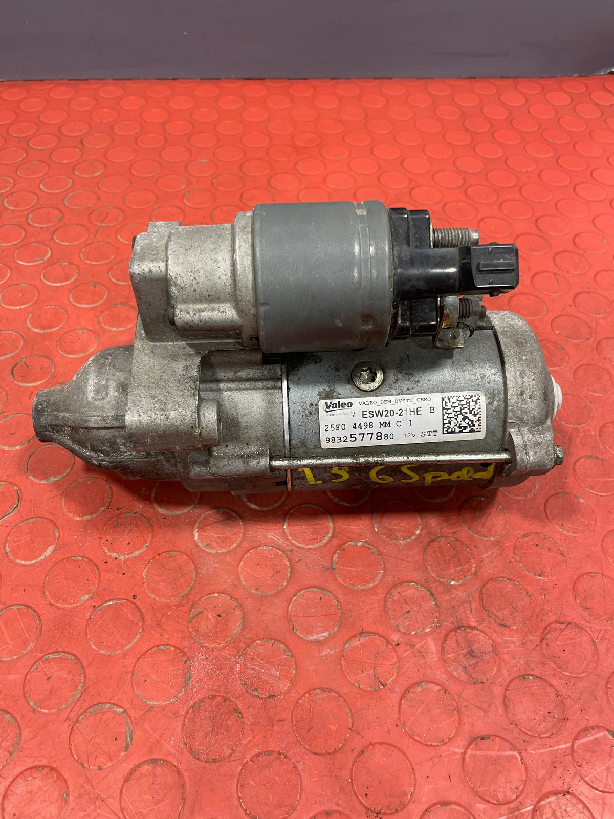Citroen/Peugeot/Vauxhall/Toyota/Fiat STARTER MOTOR 6 Speed 1 PIN 1.5 2016-2025 P/N 9832577880 - 2