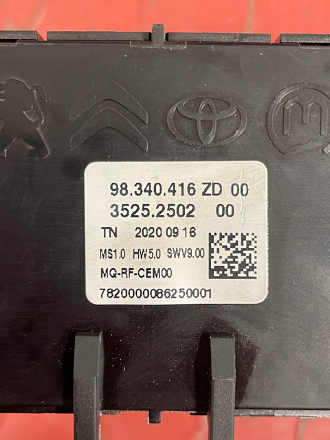 Citroen Berlingo/Peugeot Partner/Vauxhall Combo/Toyota Proace City HEATER CONTROL UNIT WITH AIR CONDITIONING 2019-2024 P/N 98340416ZD