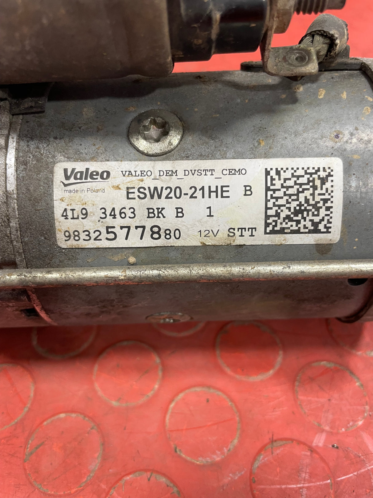 Citroen/Peugeot/Vauxhall/Toyota/Fiat STARTER MOTOR 6 Speed 1 PIN 1.5 2016-2025 P/N 9832577880 - 1