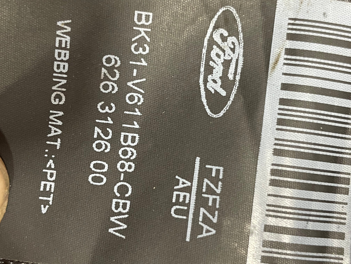 Ford Transit MK8 Tipper Crew Cab REAR RIGHT SEAT BELT  P/N BK31V611B68CBW